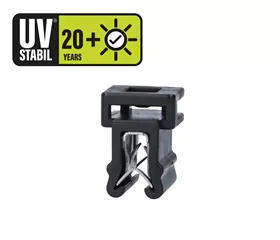 Kantenclips 1-3mm Montage oben an Kante PA6/VE=100 Stück