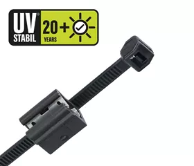 Kantenclips mit KABI 200x4.8mm seitl./KABI parallel zur Kante 1-3mm/PA6/VE=100 Stück