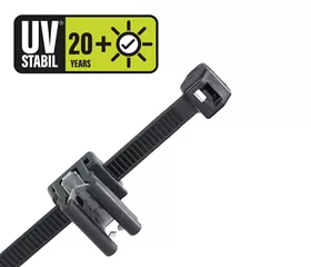 Kantenclips mit KABI 200x4.8mm Oben/KABI 90° zur Kante 1-3mm/PA6/VE=100 Stück