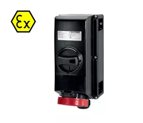 CEE-ATEX-Sicherheitssteckdose 16 A, IP66, verriegelt, ATEX II 2GD