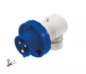 CEE-Winkelstecker 16 A, IP66|67, mit Schraubanschluss