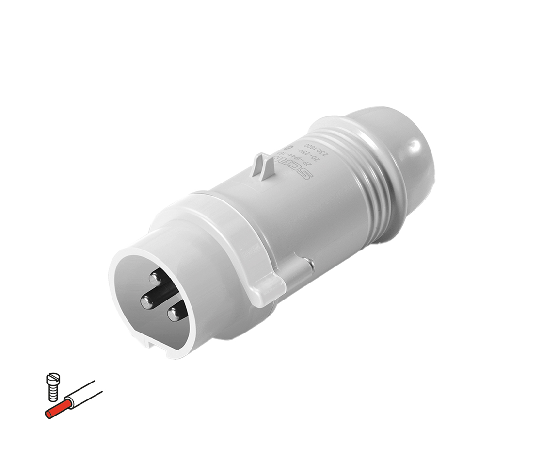 Scame Basis Stecker, 3P, 12h