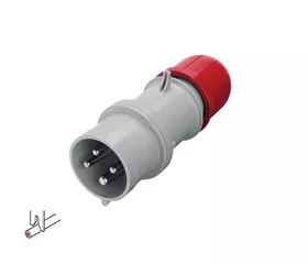 CEE-Stecker 16 A, IP44/54, gerade, mit Schneidklemmen