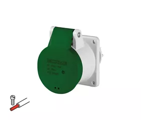 CEE-Einbausteckdose 32 A, IP44/IP54, gerade mit Schraubklemmen