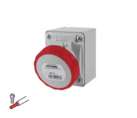 CEE-Aufbausteckdose 16 A, IP66/IP67/IP69, gerade mit Schraubklemmen