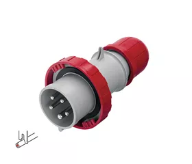 CEE-Stecker 16 A, IP66/IP67/IP69, gerade mit Schneidklemmen