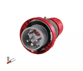 CEE Stecker 16 A, IP66/IP67/IP69, gerade mit Schraubanschluss | Phasenwender