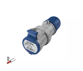 CEE-Kupplung OPTIMA 16 A, IP44/54, gerade, mit Schraubanschluss