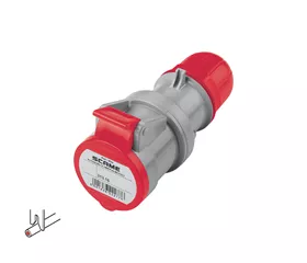 CEE-Kupplung OPTIMA 16 A, IP44/54, gerade, mit Schneidklemmen