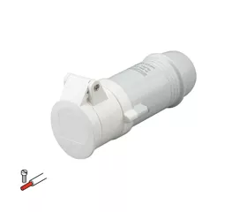CEE-Kupplung IEC309 32 A, IP44/54, gerade, mit Schraubklemmen