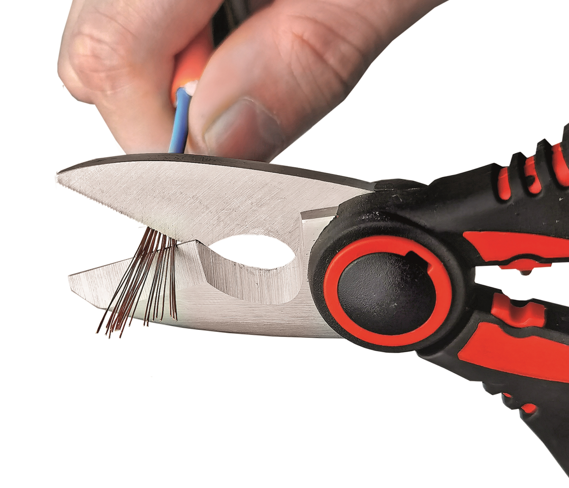 Elektrikerschere KS160 mit Crimpfunktion