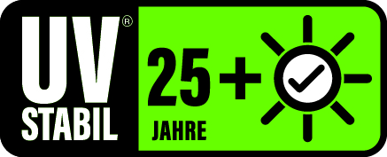 UV-stabil 25+ Jahre