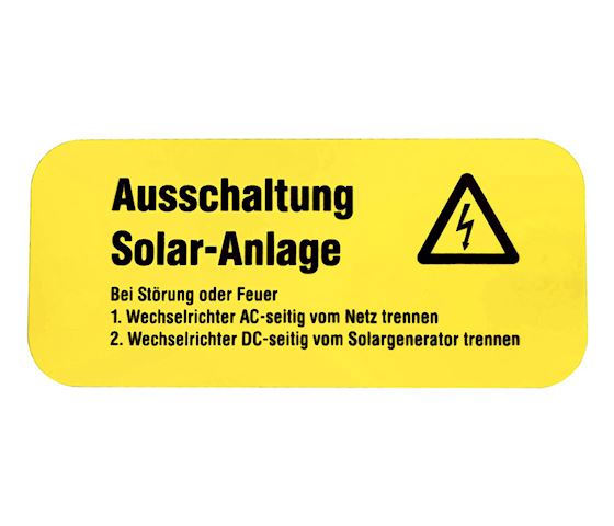 Gelbe Warnetiketten (EET-SO)